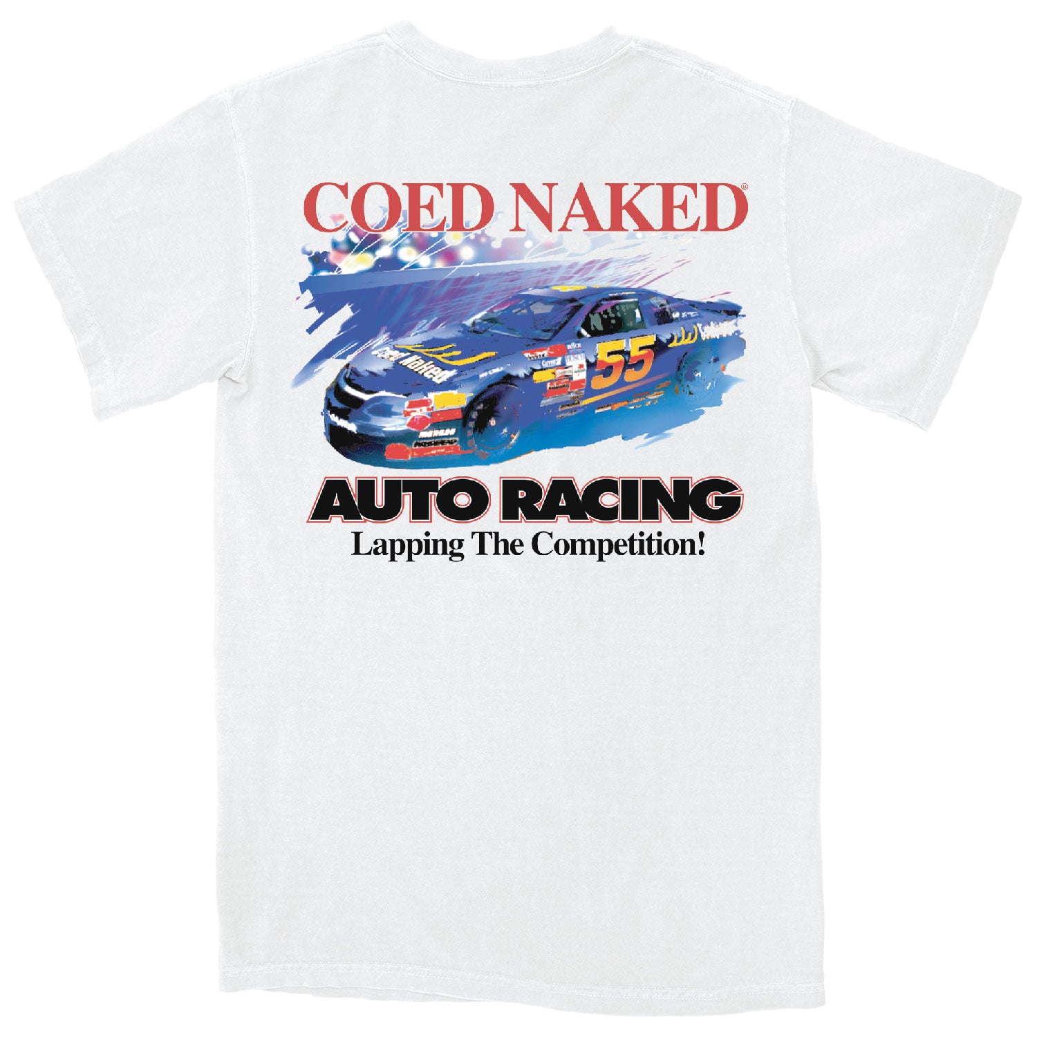 Coed Naked Auto Racing T-Shirt