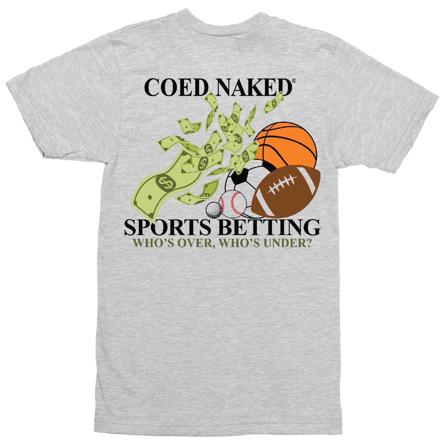 Coed Naked Sports Betting T-Shirt