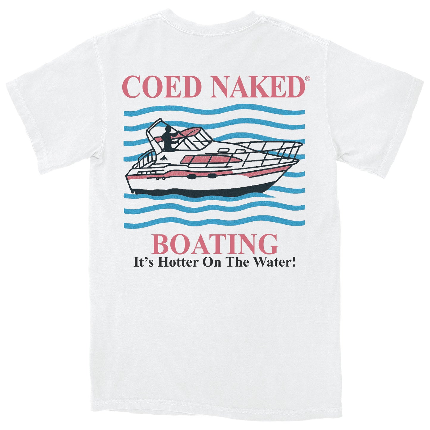 Coed Naked Boating Vintage T-Shirt Back

