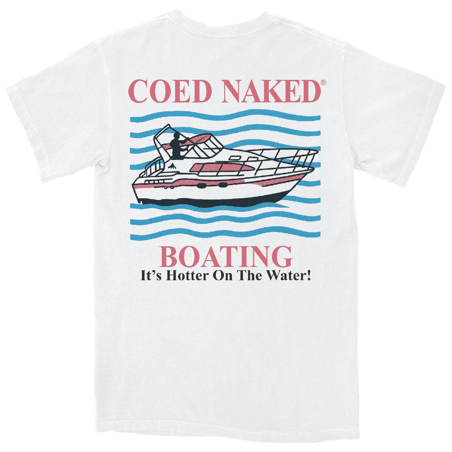 Coed Naked Boating Vintage T-Shirt Back

