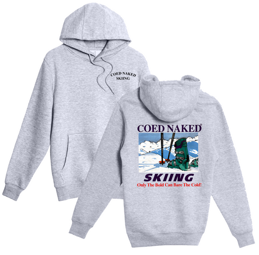 Coed Naked Vintage Skiing Hoodie