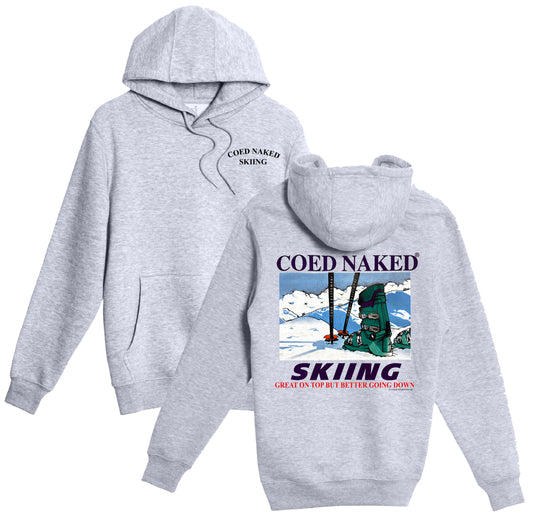 Coed Naked Vintage Skiing Hoodie