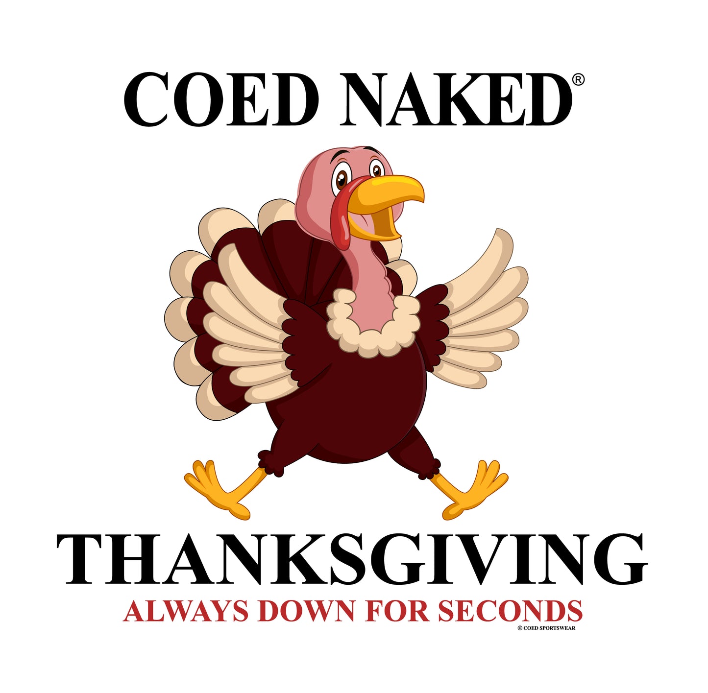 Coed Naked Thanksgiving T-Shirt