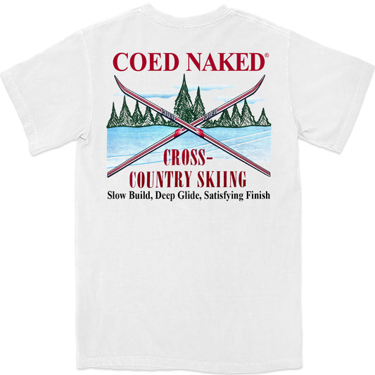 Coed Naked Cross Country Skiing Vintage T-Shirt