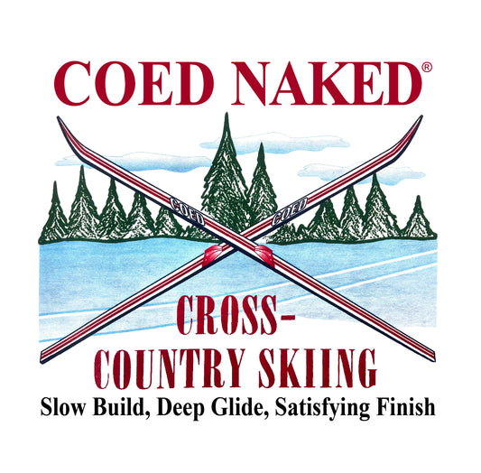 Coed Naked Cross Country Skiing Vintage T-Shirt