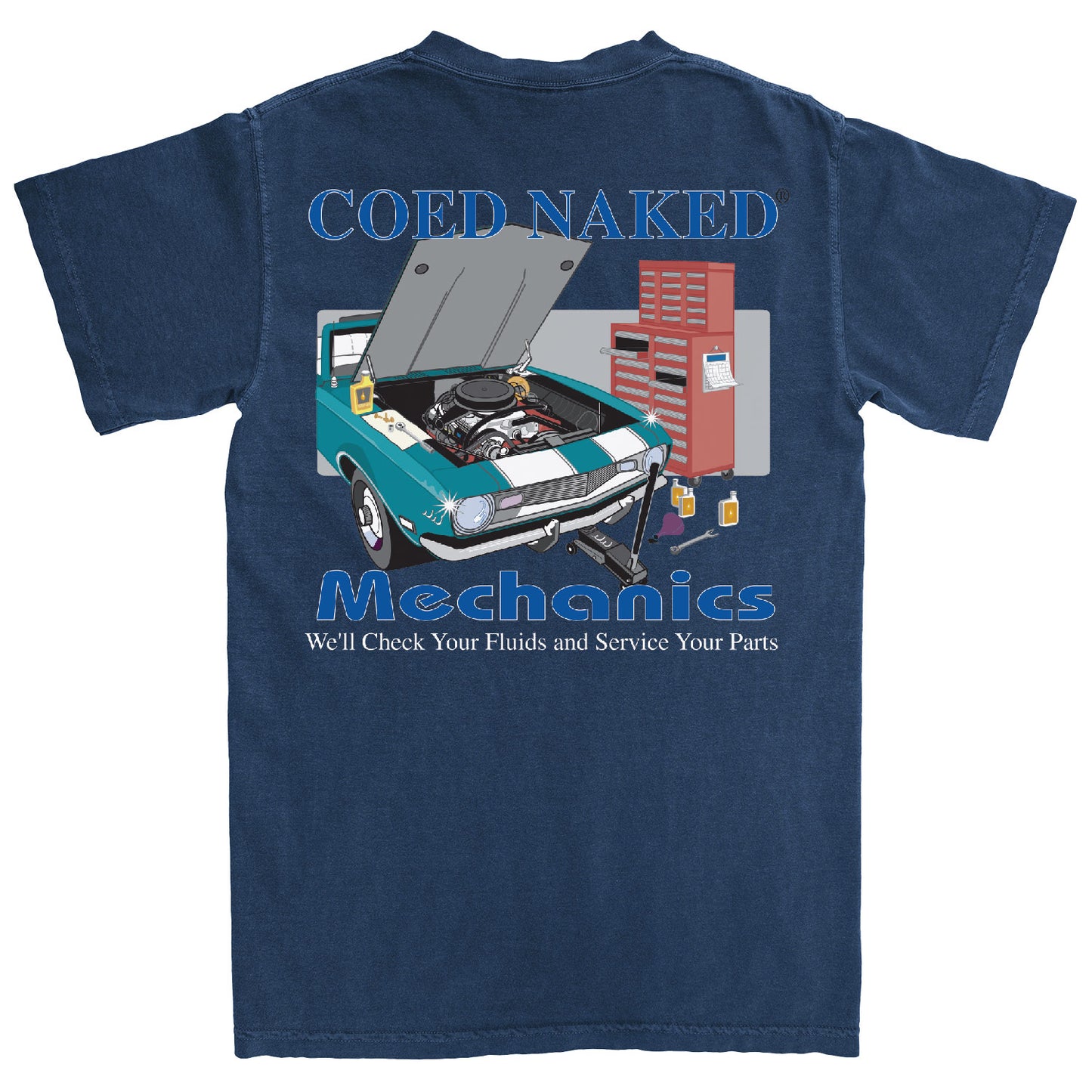 Coed Naked Mechanics Vintage T-Shirt