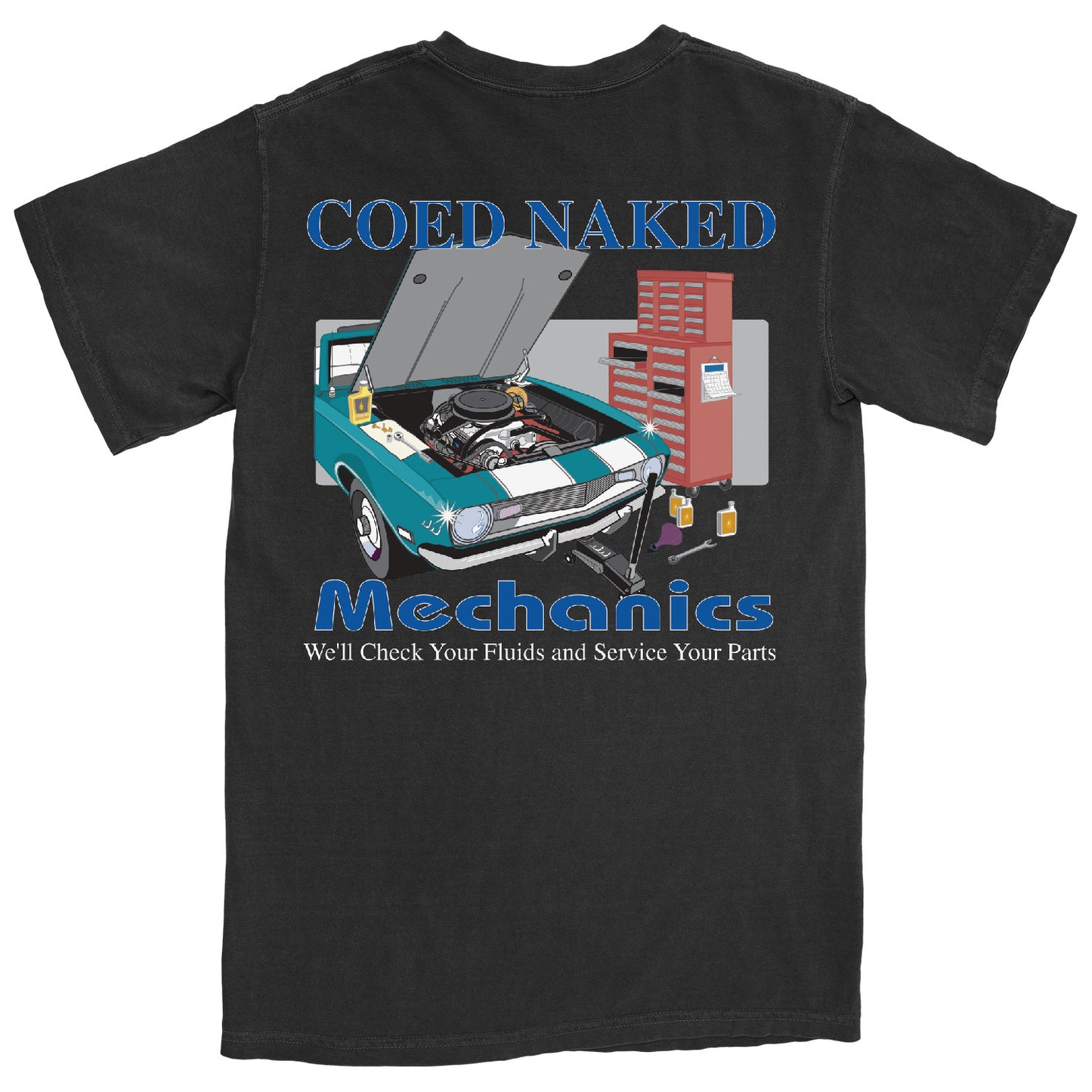 Coed Naked Mechanics Vintage T-Shirt