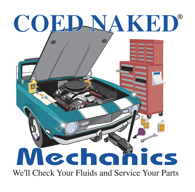 Coed Naked Mechanics Vintage T-Shirt
